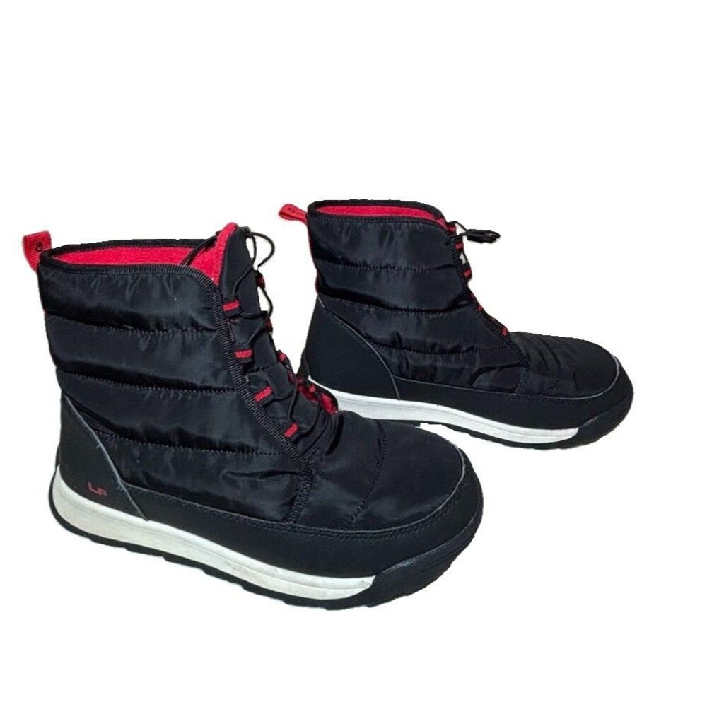 London Fog Black Quilted Winter Boots – Size 5